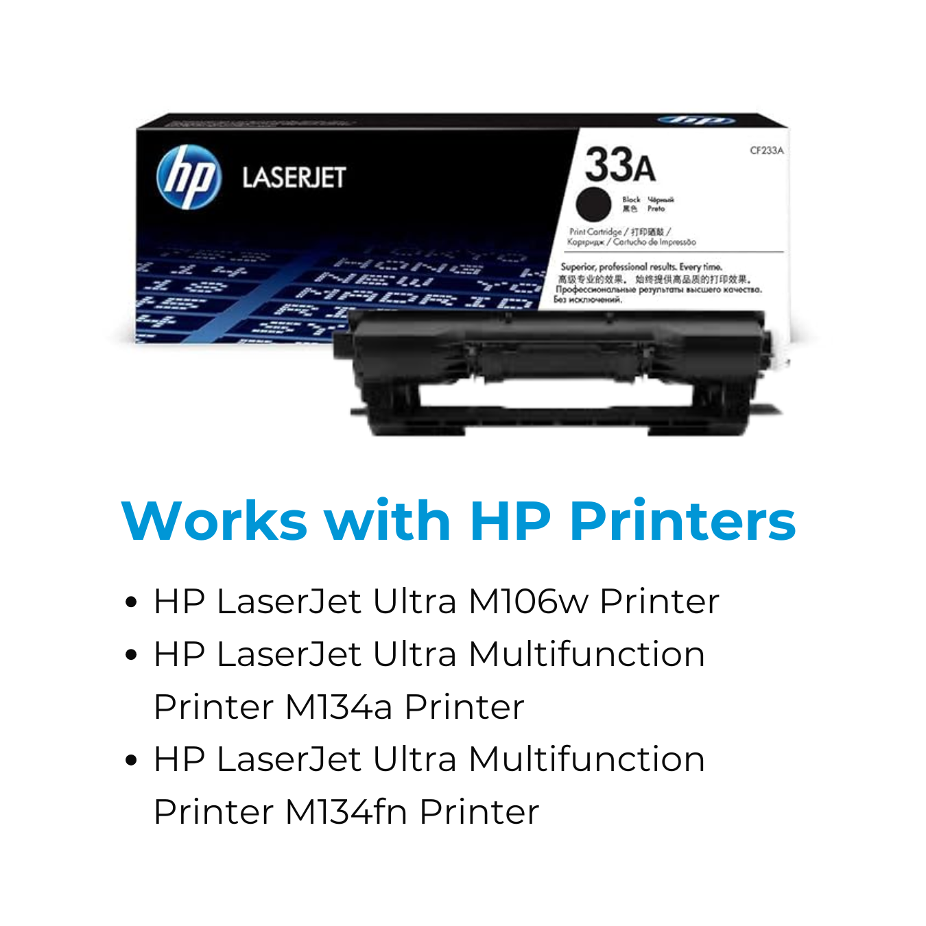 HP 33A Black Original LaserJet Toner Cartridge (CF233A) | hp 33a toner cartridge | cf233a toner cartridge | hp cf233a toner cartridge - Image 4
