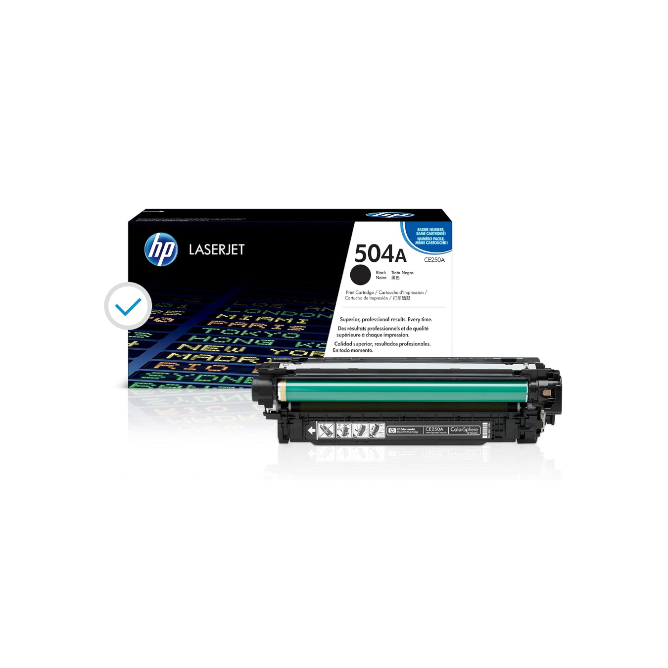 HP 504A Black Original LaserJet Toner Cartridge (CE250A) | hp 504a toner cartridge | ce250a toner cartridge | hp ce250a toner cartridge