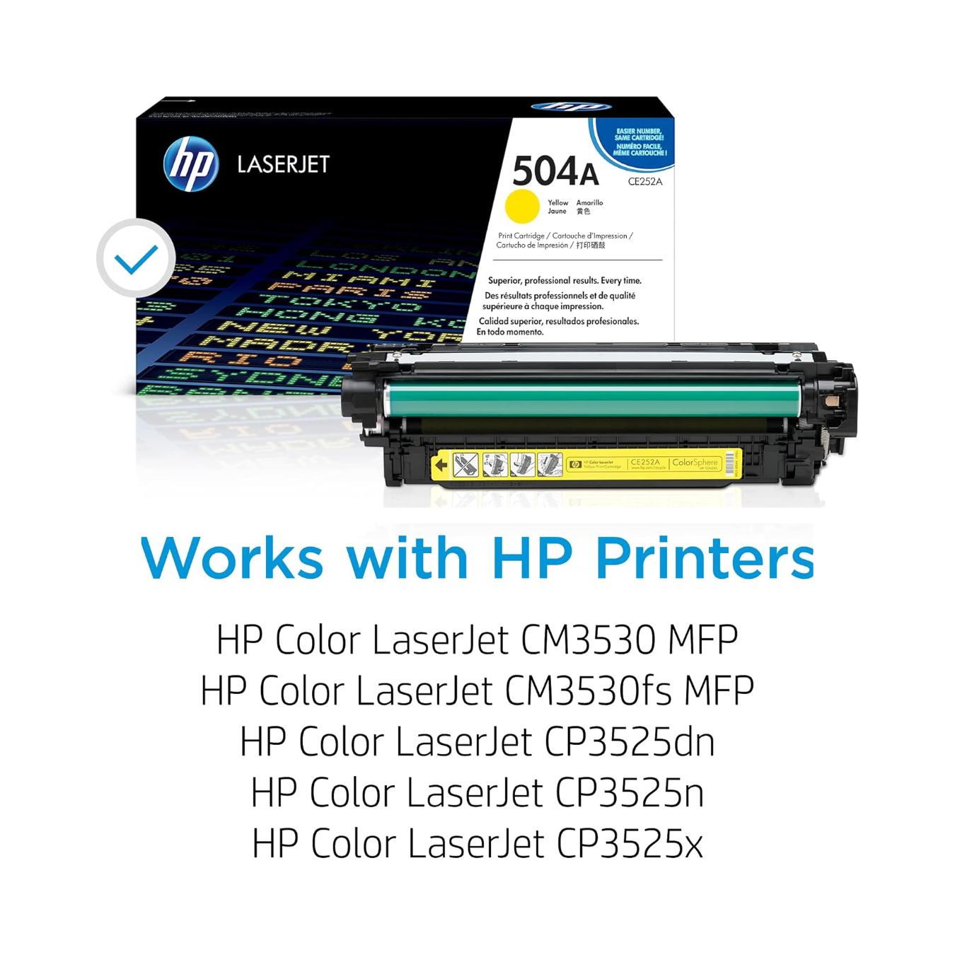 HP 504A Yellow Original LaserJet Toner Cartridge (CE252A) | hp 504a toner cartridge | ce252a toner cartridge | hp ce252a toner cartridge - Image 4