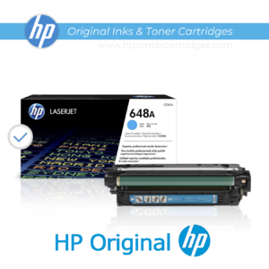 HP 648A Cyan LaserJet Toner Cartridge – (CE261A) | Compatible with HP Color LaserJet CP4025, CP4525 Printer