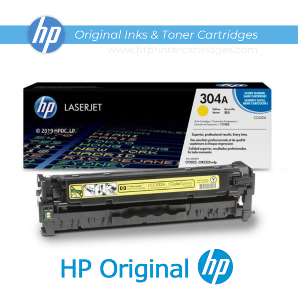HP 304A Yellow Original LaserJet Toner Cartridge - (CC532A)_printer cartridges_1