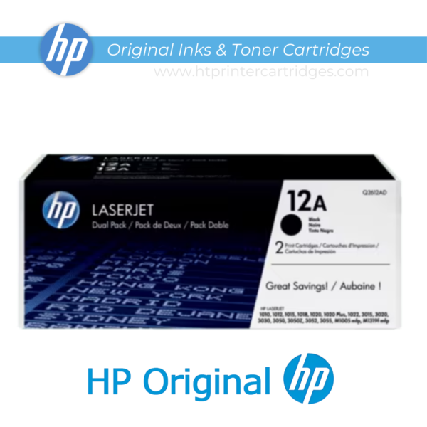 HP 12A 2-pack Black Original LaserJet Toner Cartridge - (Q2612AF)_printer cartridges_2