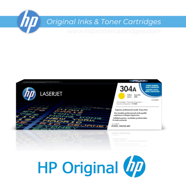 HP 304A Yellow Original LaserJet Toner Cartridge - (CC532A)_printer cartridges_2