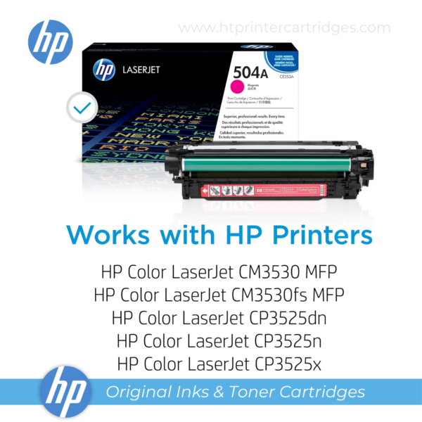 HP 504A Magenta Original LaserJet Toner Cartridge - (CE253A)_printer cartridges_4