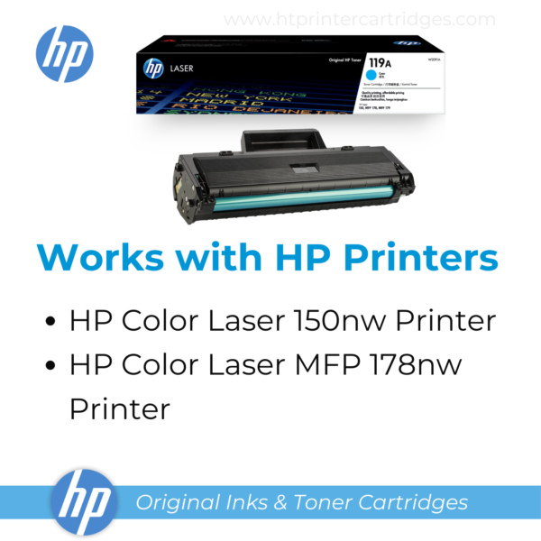 HP 119A Cyan Original Laser Toner Cartridge - (W2091A)_4