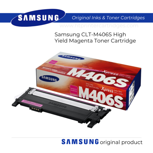 Samsung CLT-M406S High Yield Magenta Toner Cartridge