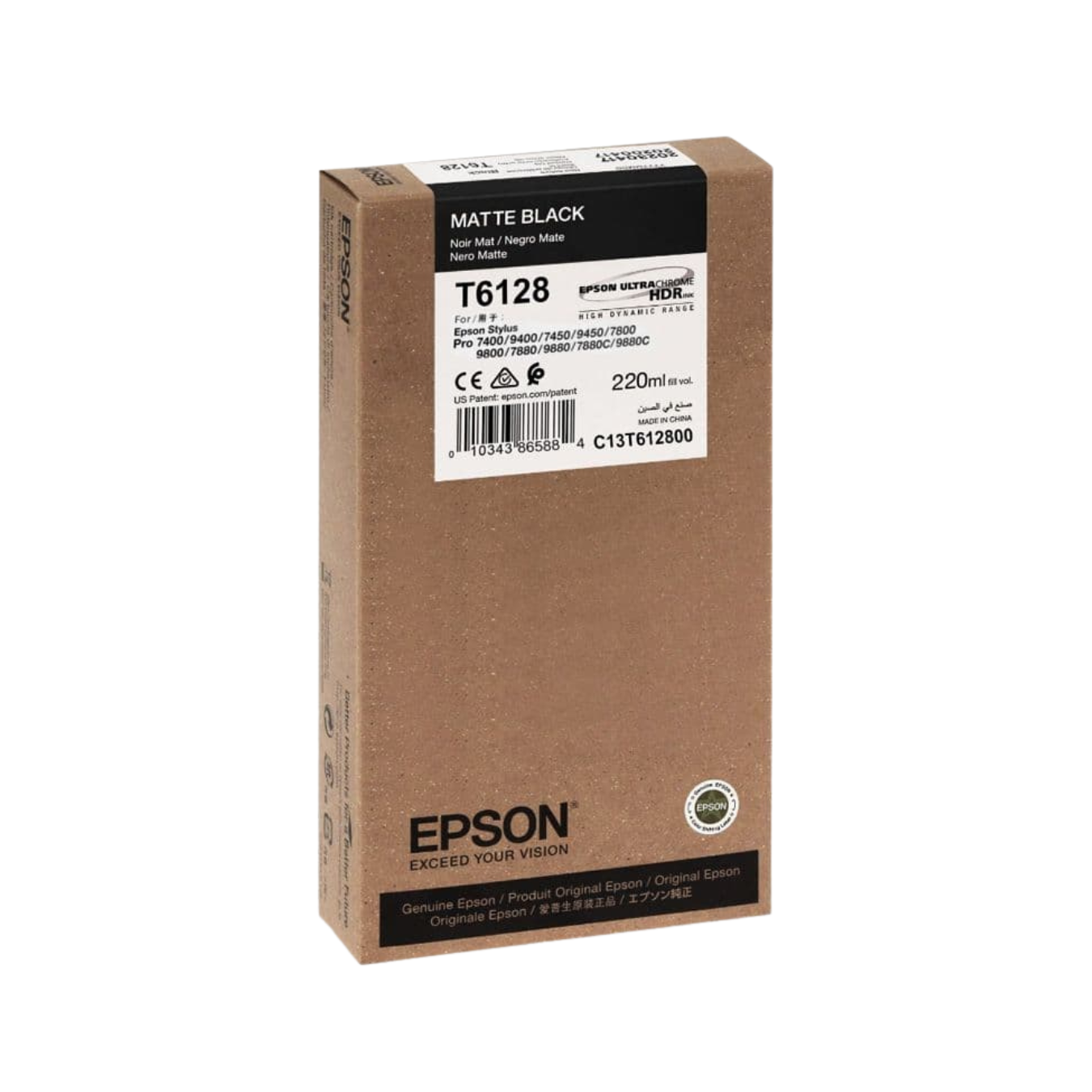 Epson T6128 Ink Cartridge, Matte Black price in India